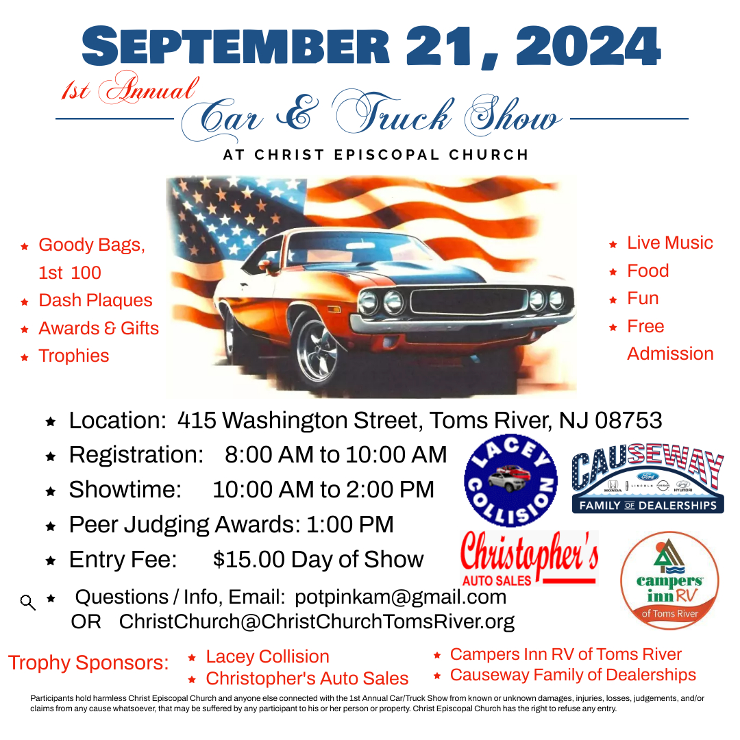 2024 Car Show image with sponsors
