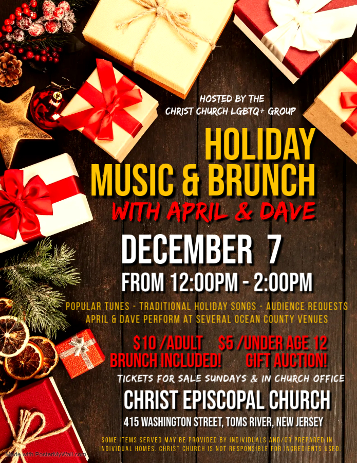 2024 Holiday Music & Brunch flyer