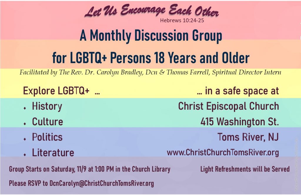 LGBTQ Discussion Group flyer