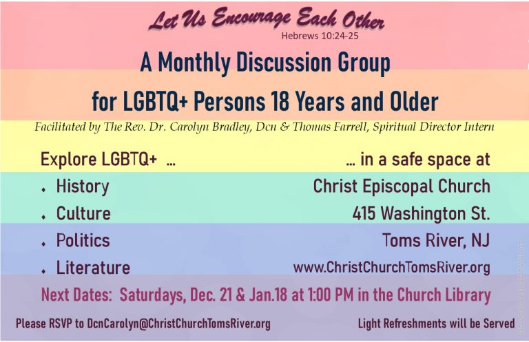 LGBTQ Discussion Group flyer