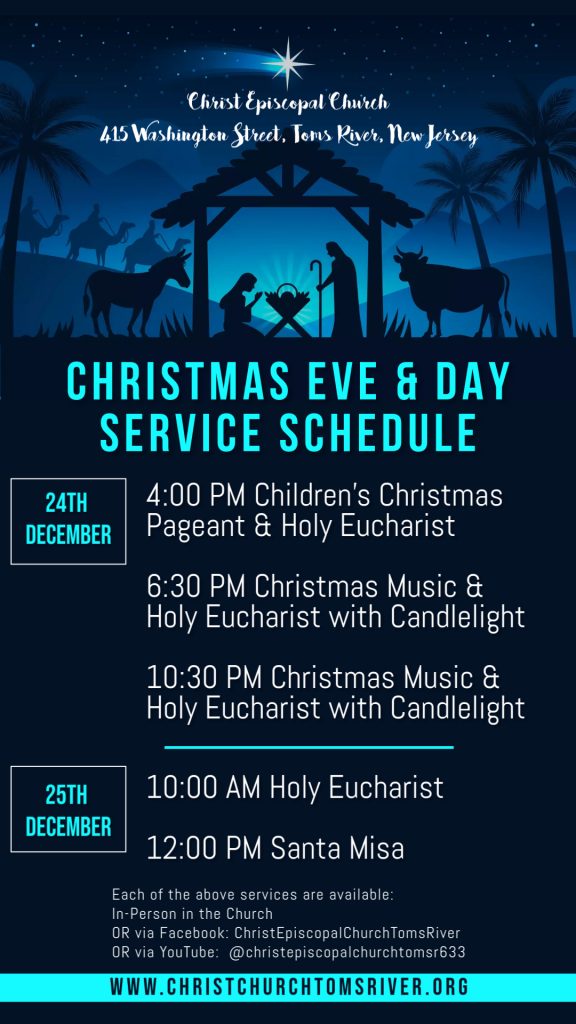 2024 Christmas Service Schedule