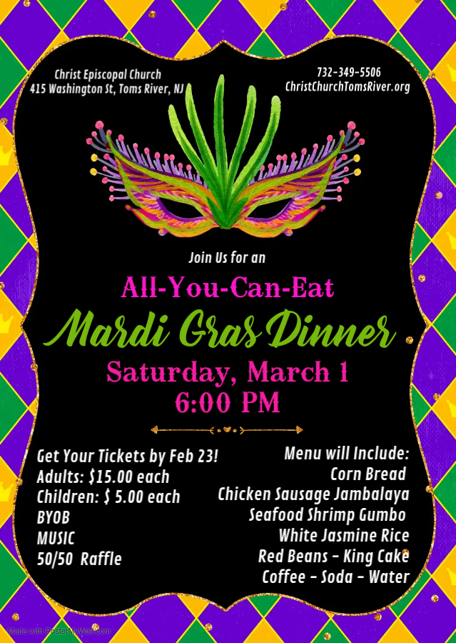 2024 mardi gras dinner