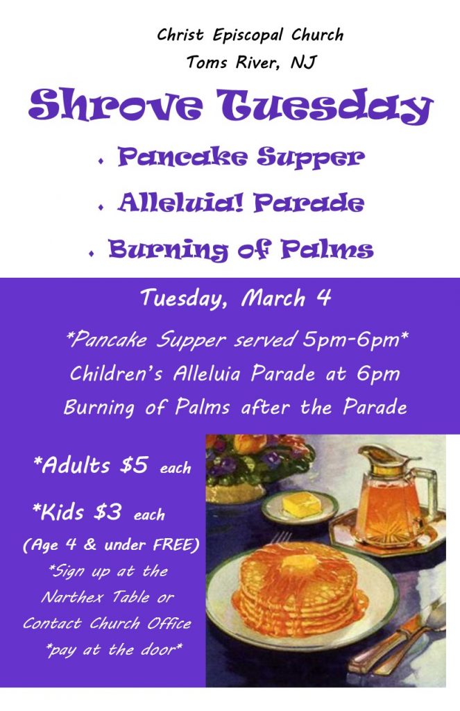 Pancake Supper Insert