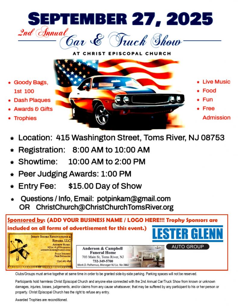 2025 Car Show flyer w-sponsors